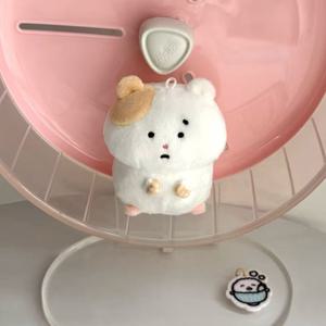 울먹 햄스터 키링 생일 행운 커플 자동차 키 홀더 가방 인형 키링줄 미니가방 열쇠