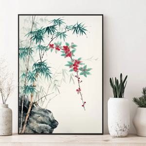 산골짝의봄 대나무 그림 알루미늄 액자 사군자 사무실 서재 인테리어