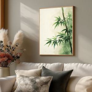 초록의속삭임 대나무 그림 알루미늄 액자 사군자 사무실 서재 인테리어
