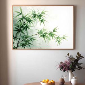 아침 대나무 그림 알루미늄 액자 대나무 사군자 사무실 서재 인테리어