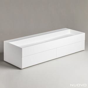 플로마 액상아크릴 세면대 2인용 서랍 벽걸이 세면기 NU4021