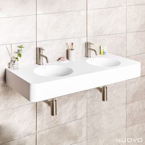 플로마 액상아크릴 세면대 무광 2인용 벽걸이 세면기 NU5081