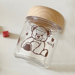 튼튼 BPA Free!  아가곰까까통  휴대용 강아지 간식통 애견 사료보관통 미니간식통