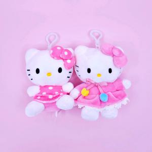 산리오 헬로키티 인형 키링 친구 생일 선물 굿즈 캐릭터 가방고리 원피스 핑크 리본 13cm