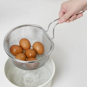 304 스텐 편수 건지기 채망 18cm / 원형 스텐 타공 튀김망 물빠짐 야채 소쿠리