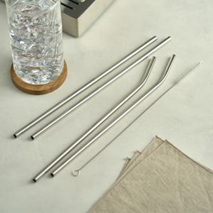 대형 스트로우세척세트(일자2+커브2+솔1) 음료용 브러쉬