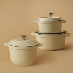 르테 무쇠냄비 3종세트(16cm+20cm+밥솥18cm)