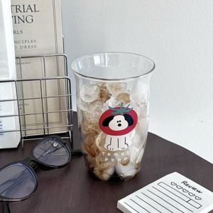 강아지 토마토 내열 유리컵 홈카페 감성 커피 음료 주스 우유 글라스컵 집들이 선물