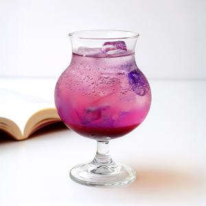 홈카페 유리 링클 고블렛 와인잔 485ml