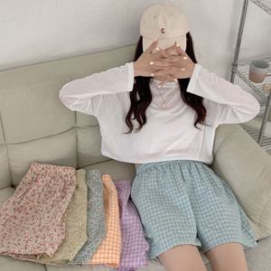면소재 시원한쿨링감 가벼운 여름 반바지 홈웨어 허리밴딩 예쁜컬러 파자마바지