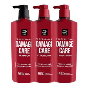 데미지케어 레드 프로틴 샴푸 680ml + 컨디셔너 680ml x2