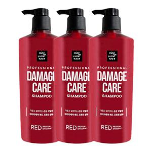데미지케어 레드 프로틴 샴푸 680ml x3