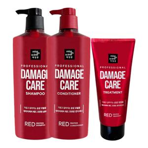 데미지케어 레드 프로틴 샴푸 680ml + 컨디셔너 + 트리트먼트 330ml