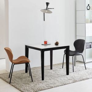 루마니아 뮤즈 포세린 통 세라믹 2인용 원목 테이블 식탁세트 2colors