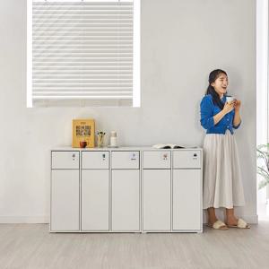 플레르 분리수거함 수납장 2단 3단 재활용 사무실 탕비실 베란다 세탁분리