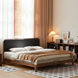 헤르만 블랙 월넛 모던 침대 프레임 Q LK 퀸 라지킹 1500 1800 Low type