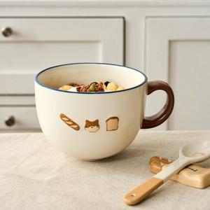 L 냥이네 빵굼터 시리얼머그 475ML