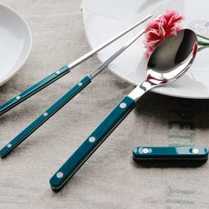 사브르 비스트로 샤이니 고급 커트러리 한식 3P 세트 [젓가락+디너스푼+수저받침]