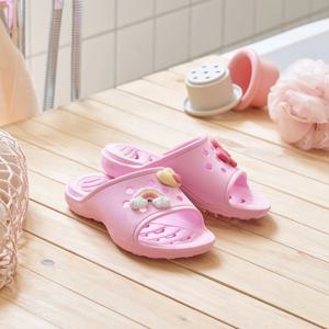 리본 PVC 물빠짐 아동욕실화 150mm PINK