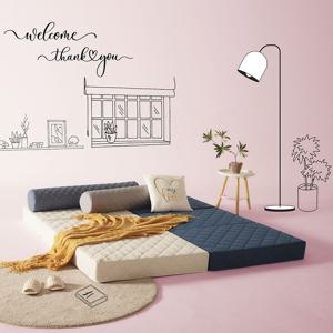 탄탄탄 3단 접이식 매트리스 침대 바닥 거실 토퍼 (S/SS/Q)