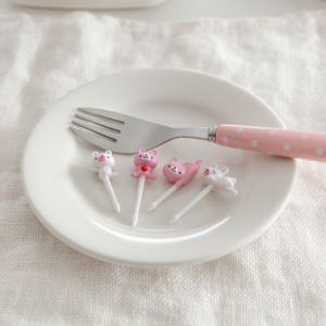 반찬핀 토끼친구들 도시락픽