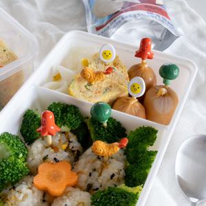 반찬핀 소세지 에그 새우 도시락픽