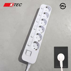 국산 개별 멀티탭 6구 1.5M 16A 3200W 멀티 콘센트 과부하차단 어댑터