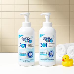 키즈 3in1 항균 핸드워시 폼  클린솝향 1000ml 2개