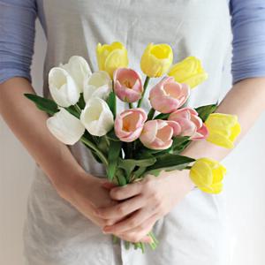 튤립조화 망고튤립 조화 꽃 실크플라워 꽃다발