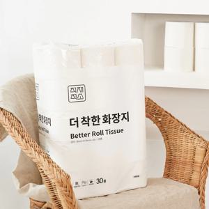 더 착한 화장지 3겹 30M 30롤 1+1 총2개 총60롤 두루마리 휴지
