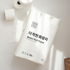 더 착한 화장지 3겹 30M 30롤 3개 총90롤 두루마리 휴지