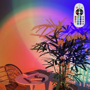 16컬러 RGB 선셋 석양 노을 오로라 홈바 집들이선물 조명 무드등+렌즈 증정 (kc인증)