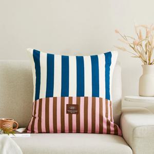무스브라운 스트라이프 쿠션커버 50x50