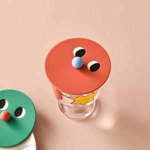 콩알이 실리콘 컵덮개 오렌지