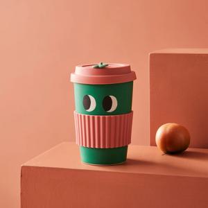 콩알이 뱀부파이버 뚜껑 텀블러 400ML 그린