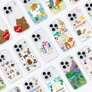 귀여운 동물 일러스트 클리어젤하드 폰케이스 Animals 16종
