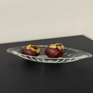 코브 보울 / 타원 오발 플레이트 투명 유리접시 디저트 과일그릇 24.5cm