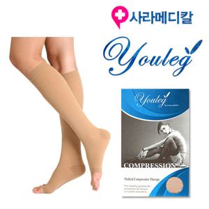 유레그 의료용 압박스타킹 1330 살색 다리부종 혈액순환도움 압력30~40mmHg
