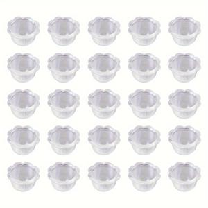 TEMU 50개 24x15mm 아크릴 벨 캡, 반짝이는 파우더 포함, DIY 쥬얼리 만들기에 완벽 - 2.8mm 구멍