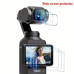 TEMU [3세트 6개] DJI Osmo Pocket 3용 스크린 프로텍터, 강화 유리 스크린 프로텍터 전면 렌즈 카메라 + DJI Osmo Pocket3용 스크린 프로텍터 필름