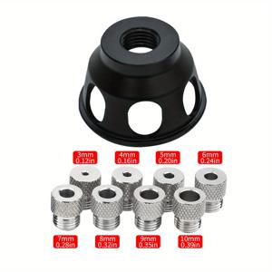 TEMU 1개 알루미늄 합금 포켓 홀 지그 세트, 3-10mm 교체 가능한 수직 드릴 가이드 다웰링 지그 키트, 목공 구멍 펀처 도구를 위한 직각 드릴 위치 지정기, 수동 조작