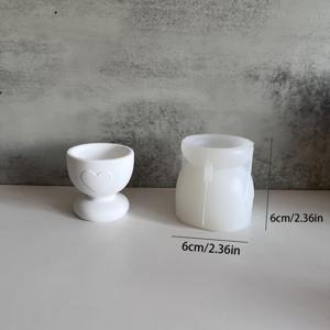 TEMU 1pc 실리콘 러브 패턴 계란 트레이 모양, 불규칙한 모양의 촛불 컵 플라스터 캐스팅 모양, 부활절 및 데이 장식용
