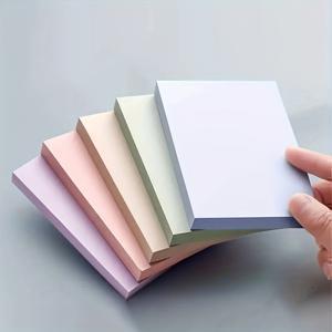 TEMU 400매 4색 파스텔 색상 노트지 - 자국이 있는 접착식 스티커 메모, 휴대용 사무실 및 학습 용품