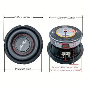 TEMU 6.5인치 8인치 고출력 서브우퍼, 4오름, 자석 직경 120mm - 전문급 자동차 서브우퍼 및 홈 오디오, 스테이지 베이스 유닛, 고음질 사운드 퀄리티, 설치가 쉬움, 배터리 없음