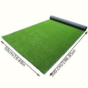 TEMU 인공 잔디 롤 - 배수구가 있는 고밀도 인조잔디 카펫 매트 50*500cm, 실내외 강아지 훈련용 재사용 가능한 로우매트