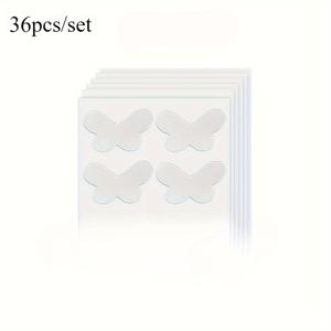 TEMU 36개 나비 모양 귀 쉐이핑 스티커 - 투명 실리콘 귀 지지대, 얼굴 컨투어링용 무형 접착식 귀 쿠션, 일상 및 소셜 이벤트, 사진 촬영용