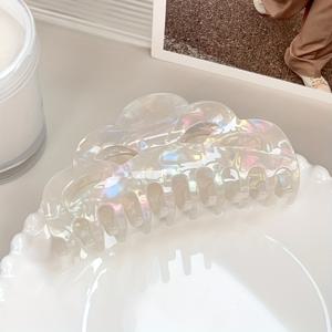 TEMU 1pc 우아한 비취색 머메이드 헤어 클로 클립 - 높은 포니테일을 위한 대형 PVC 상어 클립, 휴가, 캐주얼 아웃팅, 파티, 얼굴 세척, 목욕, 메이크업에 적합한 스타일리시하고 다재다능한 액세서리 - 최고의 친구, 여행, 메이크업 애플리케이션에 이상적인 선물 | 재미있는 디자인 | PVC 재질