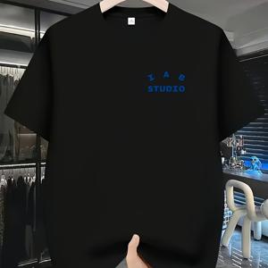 TEMU 남녀공용 캐주얼 반팔 티셔츠 - 