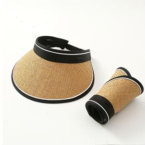 TEMU 야외용 여성 통기성 선바이저 낚시 모자, 넓은 챙 조절 가능, 접이식, 가볍고 세련된 디자인, 캠핑 및 야외 활동에 적합, PU 보호 스티커 10개 포함