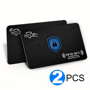 TEMU 2pcs/3pcs RFID/NFC 차단 카드, 남성 여성 지갑, 은행 카드 보호자, 신분 도난 방지, 지갑 보안 키 차단 카드, 얇고 세련된 디자인, 지갑 및 은행 카드를 효과적으로 보호합니다.